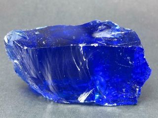 Fine Blue Andara Glass Crystal From California - 2.  3 " - 47.  4 Grams