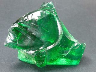 Fine Green Andara Glass Crystal From California - 1.  9 " - 38 Grams