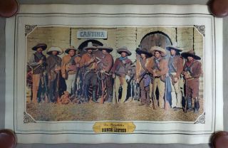 1978 Vintage Western Collector Poster " Los Bandidos " Wear Bianchi Leather