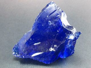 Fine Blue Andara Glass Crystal From California - 2.  5 " - 74 Grams