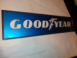 Vintage Rare " Goodyear Tires " Winged Foot 48 " Tire,  Gasoline & Oil Sign