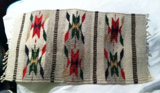 Native American Textile Rug Table Runner Tribal Affiliation? Age? Wool?