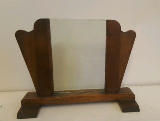 Art Deco Wood And Glass Photo/picture Frame Freestanding Vintage Retro Old