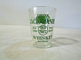 Jack Daniels Green Label Old No 7 Pig Whiskey Vintage Shot Glass