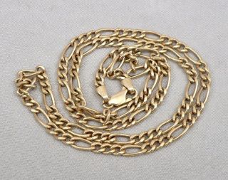14K Yellow GOLD 3.  5mm Wide Figaro Link Chain 20 