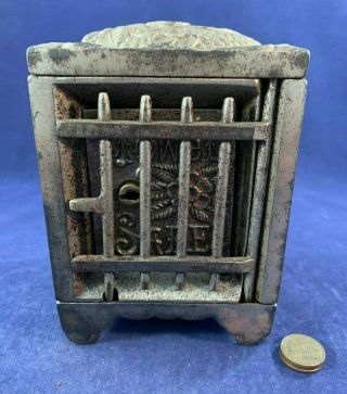Antique Vintage Cast Iron (ci) Still Bank - Jewel Safe