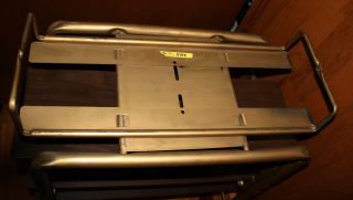 VINTAGE KALO Metal TV Record Player Turntable Stand 3 Shelves Wheels Expandable 3