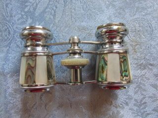 Opera Glasses With Mother Of Pearl And Abalone Inlays