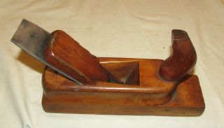 Vintage Wooden Plane Horn Shaped Front Handle Old Woodworking Tool Plane