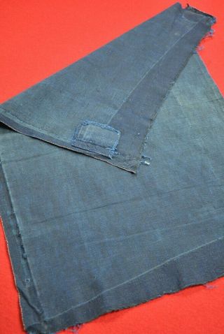 Ce25/50 Vintage Japanese Fabric Cotton Antique Boro Patch Indigo Blue 21.  3 "