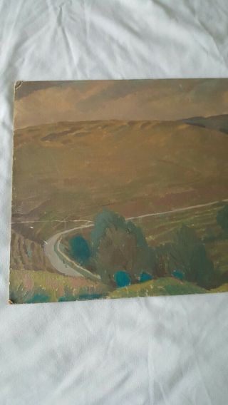 Winston Churchill Large Vintage Landscape Painting Hand Signed No Print