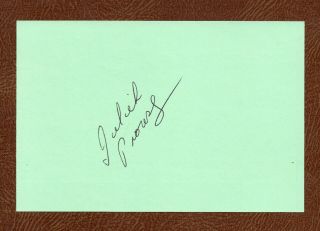 Juliet Prowse Movie Actress W/elvis In " G.  I.  Blues " Signed 6x4 Card