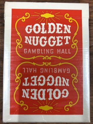 Vintage Golden Nugget Orange Deck Las Vegas Casino Playing Cards Downtown
