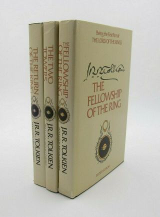 Vintage 1982 Lord Of The Rings 3 Volumes Hc Books (jrr Tolkien) Book Club Ed