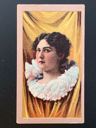 1902 American Tobacco Atc Cigarette Card Beauties Actresses Curtain Background