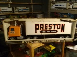 Vintage Nylint Semi Tractor Trailer Pressed Steel Preston The 151 Line
