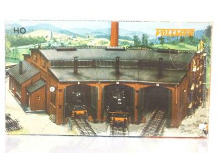 Vintage Vollmer 5754 Ho Kit - 3 Stall Engine Roundhouse,  33 × 50 × 12.  5 Cm