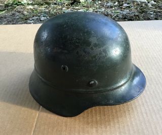 Ww2 Wwii German M35 Helmet W/ Liner & Strap N.  S.  62 Stahlhelm Heer Army