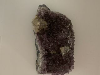 Crystal Amethyst Purple Freeform With Calcite Crystal Cluster Natural