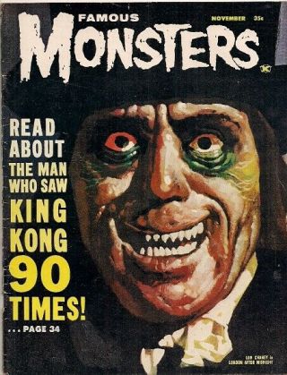FAMOUS MONSTERS of FILMLAND 6,  1960 KING KONG HORROR issue 3