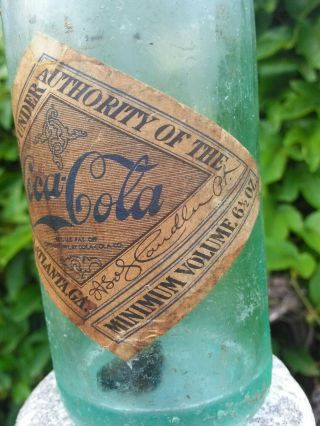1907 Extremely Rare Dunnellon fla bottle Coca Cola Hutchinson Bottle Coke 2