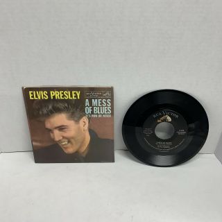 45 Rpm Record W/ Sleeve Elvis Presley Its Now Or Never Rca 47 - 7777