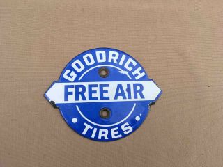 Old Goodrich Tires Air Porcelain Air Service Station Advertising Sign