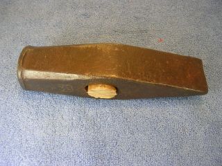 Vintage 3 Lb Straight Peen Hot Cutoff Hammer Blacksmith Mechanic - Head Only Nr