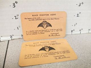 Black Phantom Agent 1954 Premium (2 Diff) Comic Book Club Membership Card