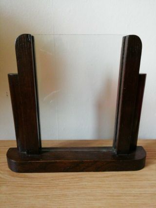 Art Deco Wood And Glass Photo/picture Frame