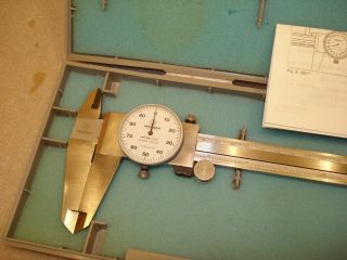 0 - 12 " Mitutoyo Vintage Dial Caliper Inspection / Precision Machinist Tool