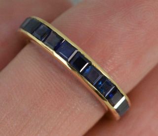 18 Carat Yellow Gold And Sapphire Full Eternity Stack Ring Size M F0453