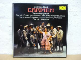 2740 192 Bizet Carmen Lso Domingo/berganza Claudio Abbado Dg Stereo 3lp Box Ex,