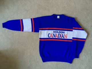 Vintage Molson Canadian Beer Sweatshirt - Ravens Athletic - Sweater - Size Large