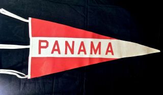 Vintage No Glow 1930’s Panama Felt Pennant From Uss Tennessee Atlantic Crossing