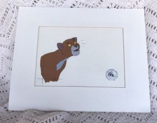 Disney Aristocats - O’malley Hand Painted Movie Film Cel With Seal