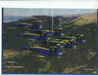The Blue Angels " In Flight " Photo Signed By All 6 Pilots