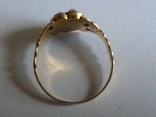 1833 date,  2 Antique Pearl,  Diamond & enamel 18 ct.  Gold rings. 2