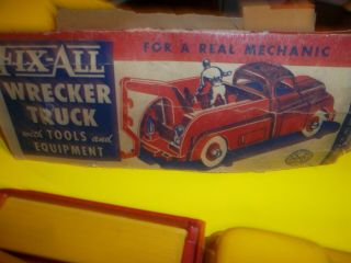 VINTAGE MARX TOYS FIX - ALL WRECKER TRUCK WITH TOOLS AND EQUIPMENT FORD HOT RODS 3