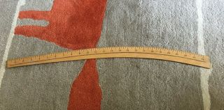 Vintage Lufkin Rule Co Wood Curved Twenty Four Inch Ruler