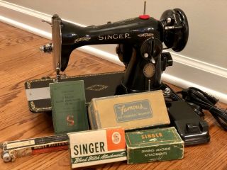 See Video Vintage 1950s Singer 15 - 90 Sewing Machine & Model 15