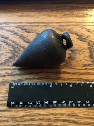 Antique Unknown Maker Cast Iron Plumb Bob 1 Pound In Good