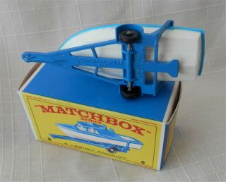 1960s.  Matchbox.  Lesney.  9 Boat and Trailer. 2