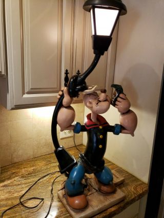 Popeye Street Light With Lamp Figurine Statue - Kings Features/hearst