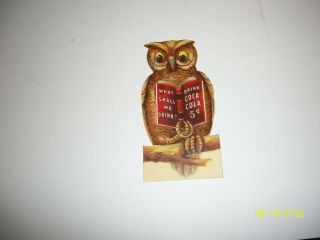 Rare Coca Cola Owl Celluloid Book Mark Bookmark