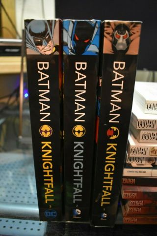 Batman Knightfall Deluxe Edition Volume 1 - 3 Complete Dc Tpb Set 600,  Pages Each