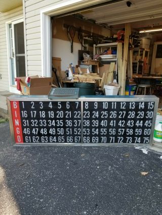 Vintage Light Up Numbers Bingo Sign,  From A Country Fair Bingo Tent