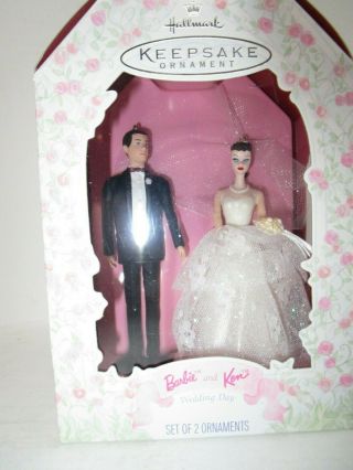 Nos 1997 Barbie And Ken Wedding Day Hallmark Keepsake Ornament