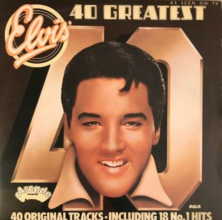Elvis Presley 40 Greatest 2 - Lp Arcade Uk Yellow Labels Pro Cleaned Vinyl