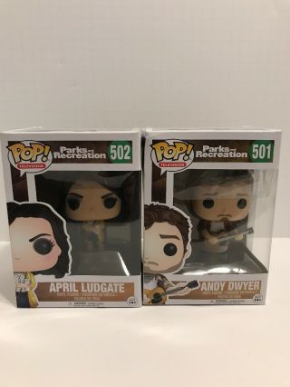 Funko Pop Parks And Recreation Andy Dwyer And April Ludgate